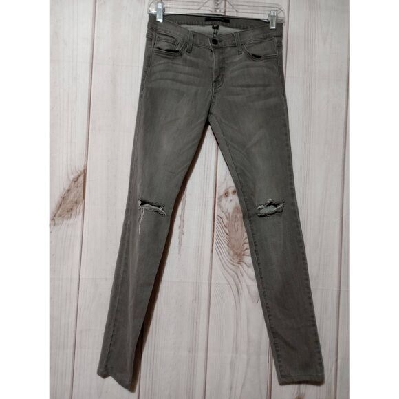 Flying Monkey Jeans Ladies‎ 28 Skinny Low Rise Distressed Gray - Picture 1 of 7
